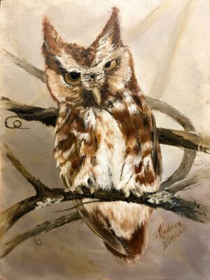 Red Morph Screech Owl | Ozark Oil Pigments