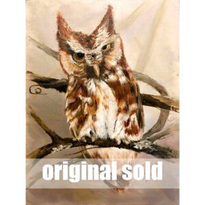 Red Morph Screech Owl | Ozark Oil Pigments