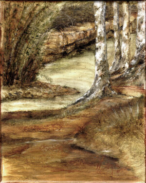 Creekside with Sycamores | An Imaginary Scene in Oils