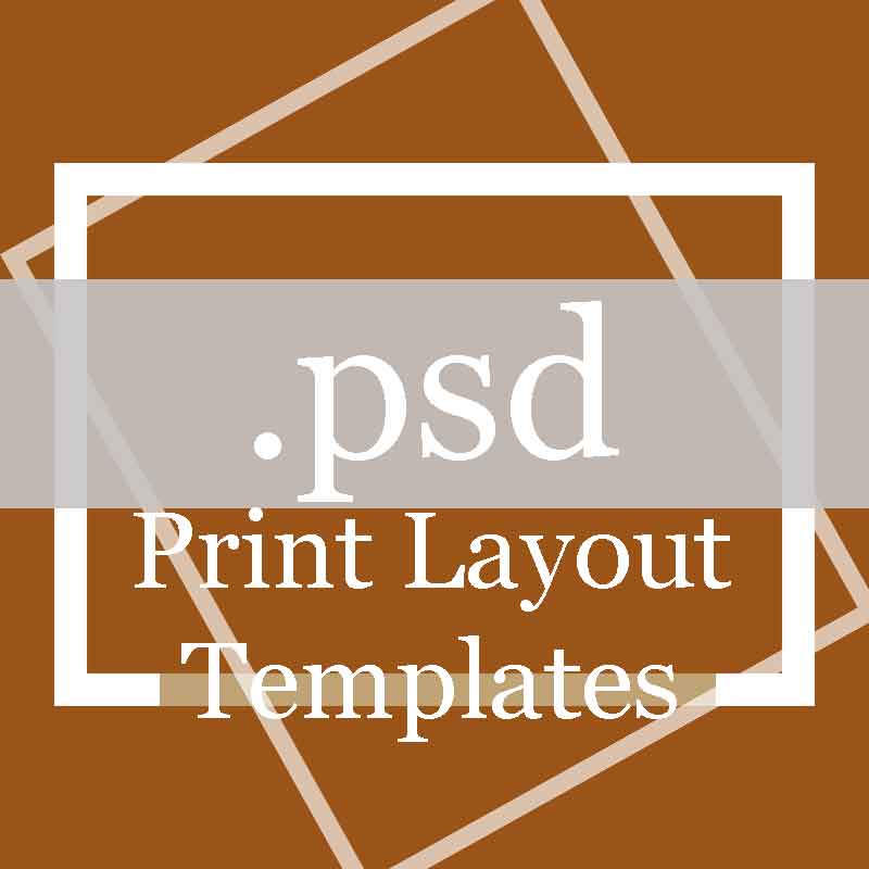 Photoshop layout templates for prints.