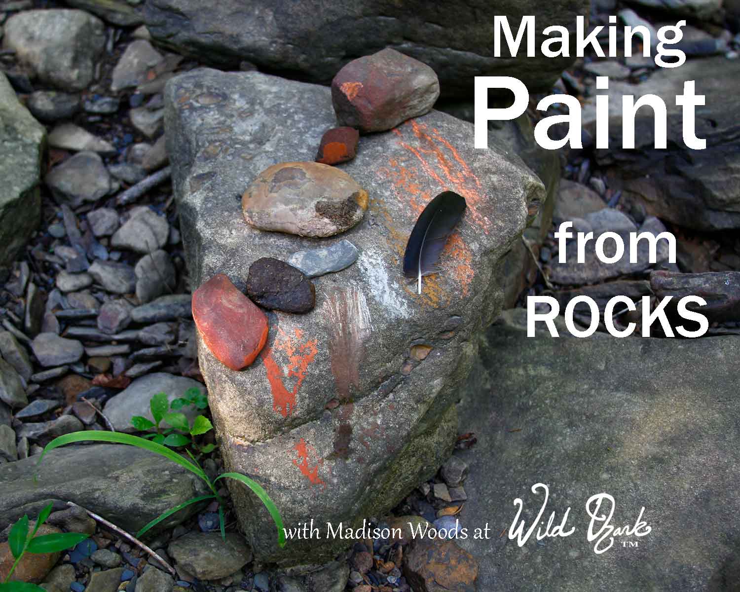 making paint from rocks with Madison Woods