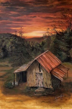 Old Shed, Red Sunset